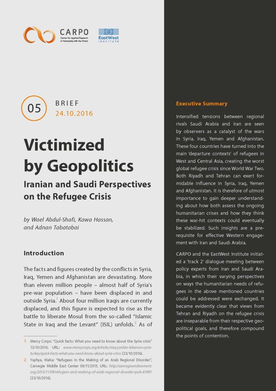 Victimized by Geopolitics. Iranian and Saudi Perspectives on the Refugee Crisis